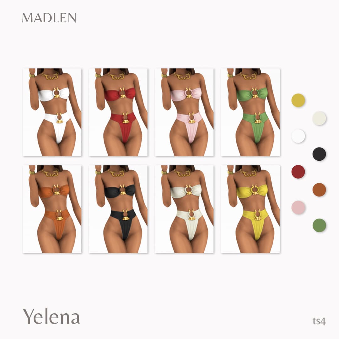 Галерея мода Купальник и шляпа Yelena Set #2